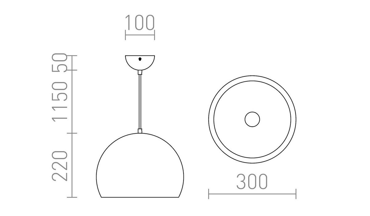 PENDELLEUCHTE ASTON 30 Chrom 15 W - Chromfarben, Metall (30/30/22cm) - Rendl