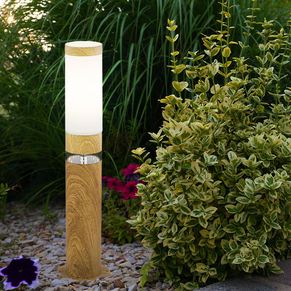 LED AUSSENLEUCHTE Edelstahl Braun - Braun, Metall (11.7/11.7/50cm)