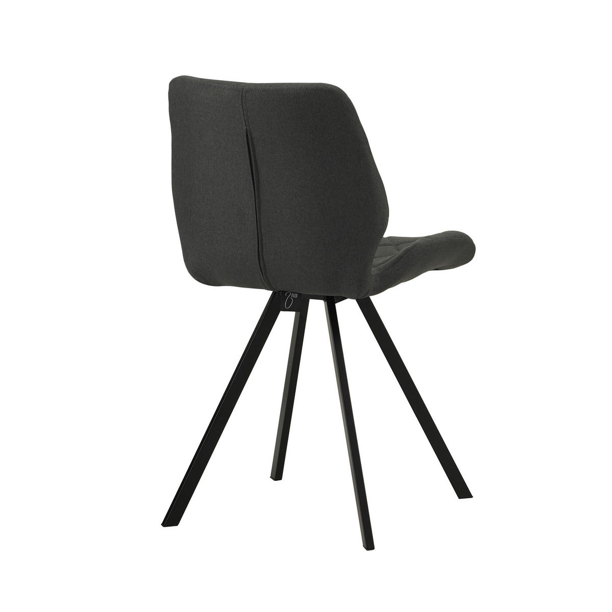 ESSZIMMERSTUHL DIAMOND 2er Set Stoffbezug Dunkelgrau - Dunkelgrau/Schwarz, Textil (45/82/52cm) - SVITA