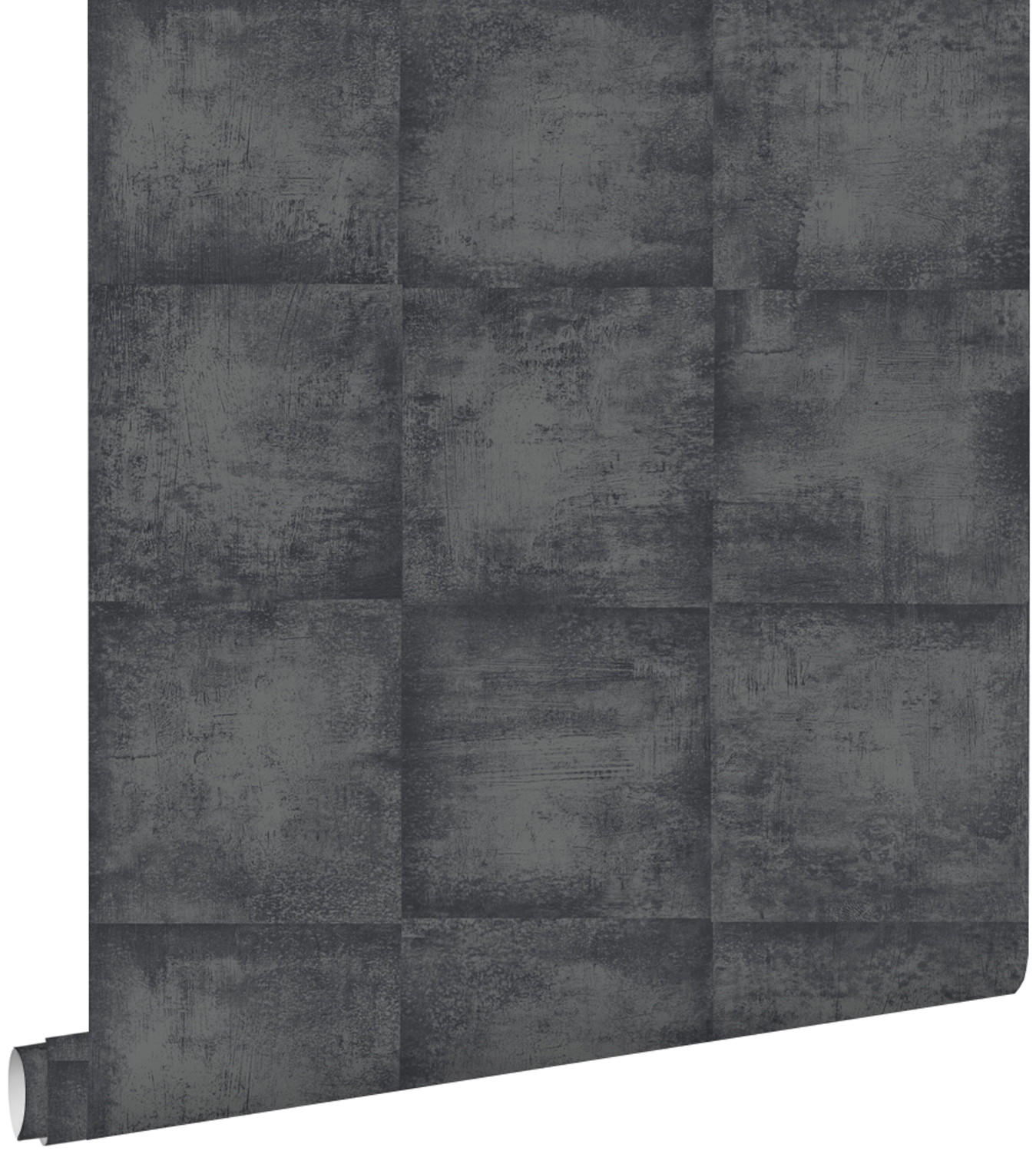TAPETE Beton-Optik 53 cm x 10.05 m - Schwarz, Papier (53/1000cm) - ESTAhome