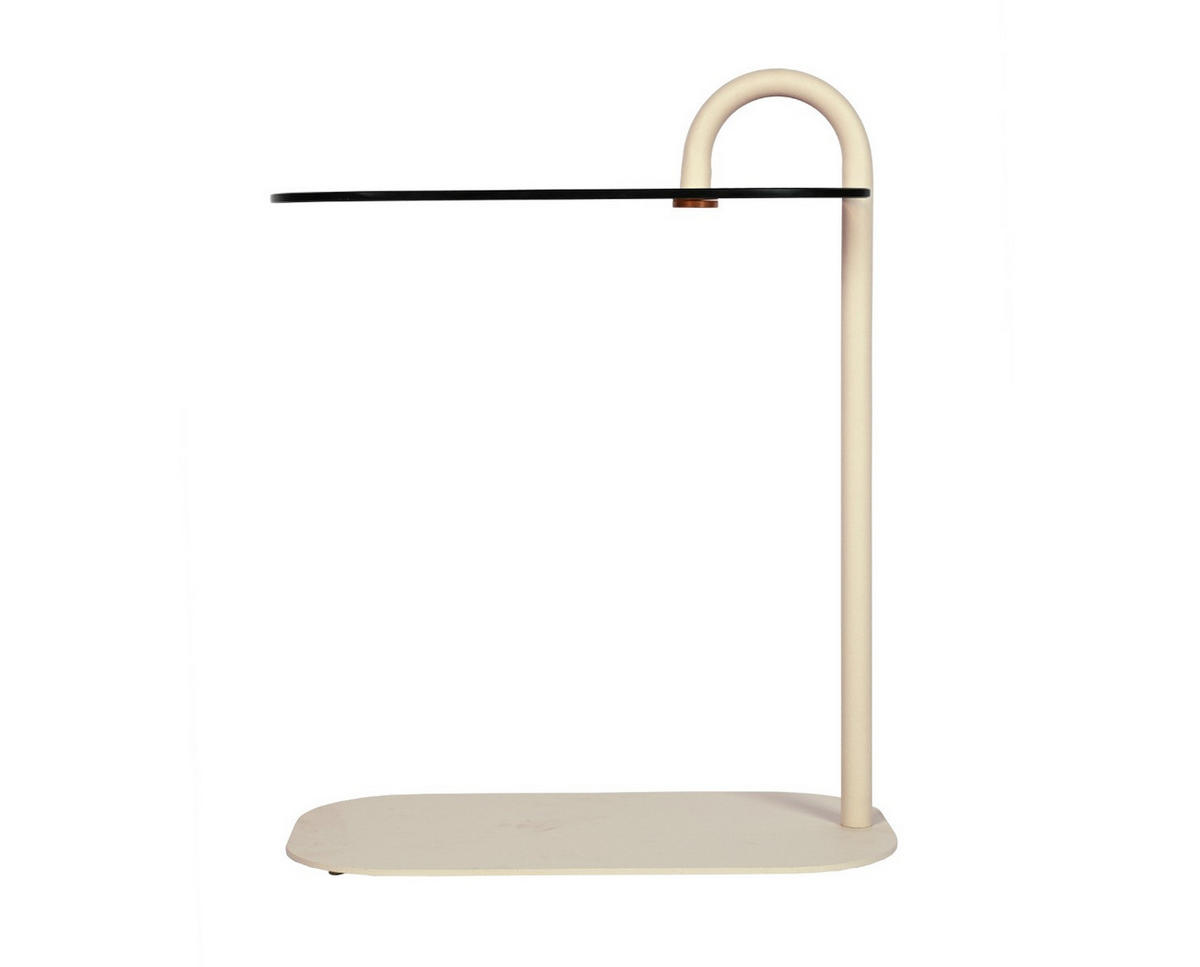 BEISTELLTISCH Amy Beige 48/30/65 cm - Beige, Glas (48/30/65cm) - Livingfurn