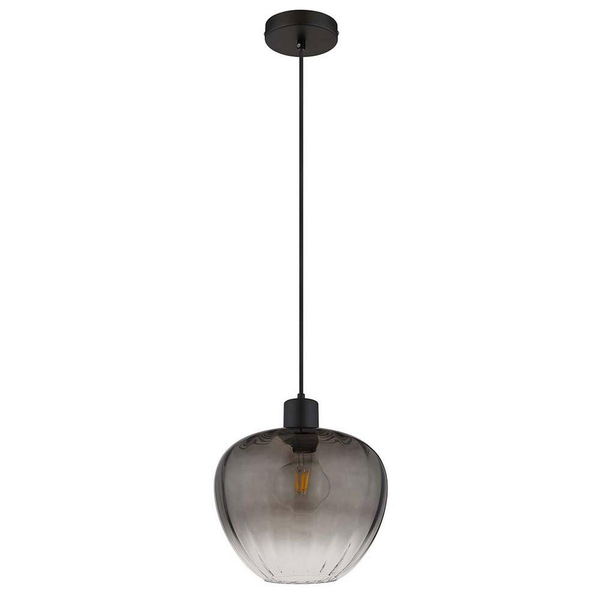 HÄNGELEUCHTE Glas Grau Rauchoptik - Grau, Glas (29/29/120cm) - Nowa