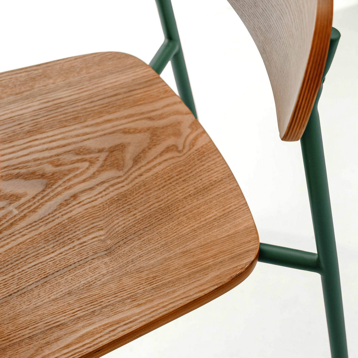 STUHL 2-tlg., Khakigrün - Grün, Metall (46/78/52cm) - Oviala