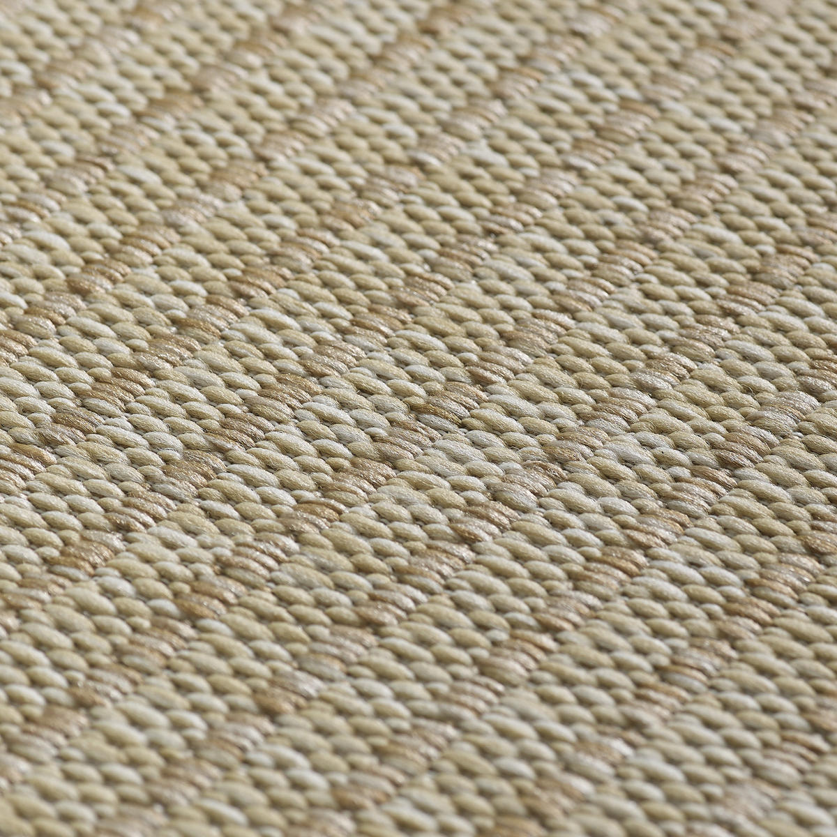 TEPPICH Outdoor Flachgewebe Uni-Farbe Polypropylen Balkon Beige Rechteckig 240x340 - Beige, Textil (240/340cm) - KADIMA DESIGN