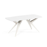 ESSTISCH AXIS - Kaschmir/Beige, Holzwerkstoff/Metall (90/180/76cm) - Meblini