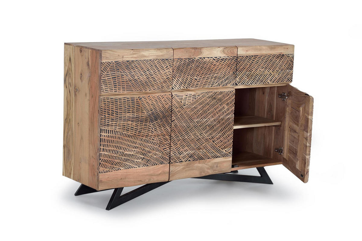 SIDEBOARD aus Akazienholz - Braun, Holz (40/90/140cm) - Giner y Colomer