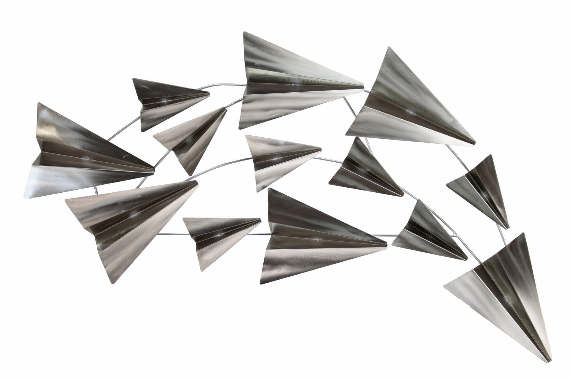 KUNSTLOFT KOVOVÁ NÁSTĚNNÁ DEKORACE STŘÍBRNÁ, 126/54 CM