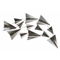 WANDDEKO Silber 126/54 cm - Silberfarben, Metall (3.75/54/5cm) - KUNSTLOFT