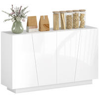 SIDEBOARD Weiß Hochglanz 150/40/88 cm - Weiß, Holzwerkstoff (150/88/40cm) - PANGIVO