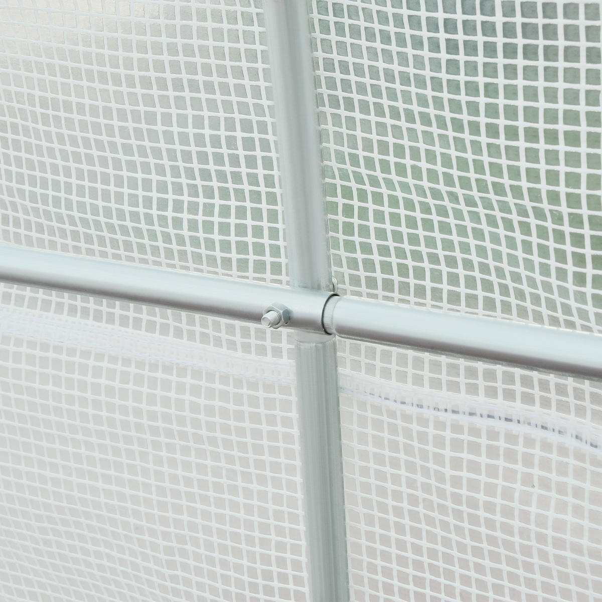 GEWÄCHSHAUS aus Kunststoff 445x200x200 cm in Weiß mit Seitenfenstern - Weiß, Kunststoff (200/200/445cm) - Modfu