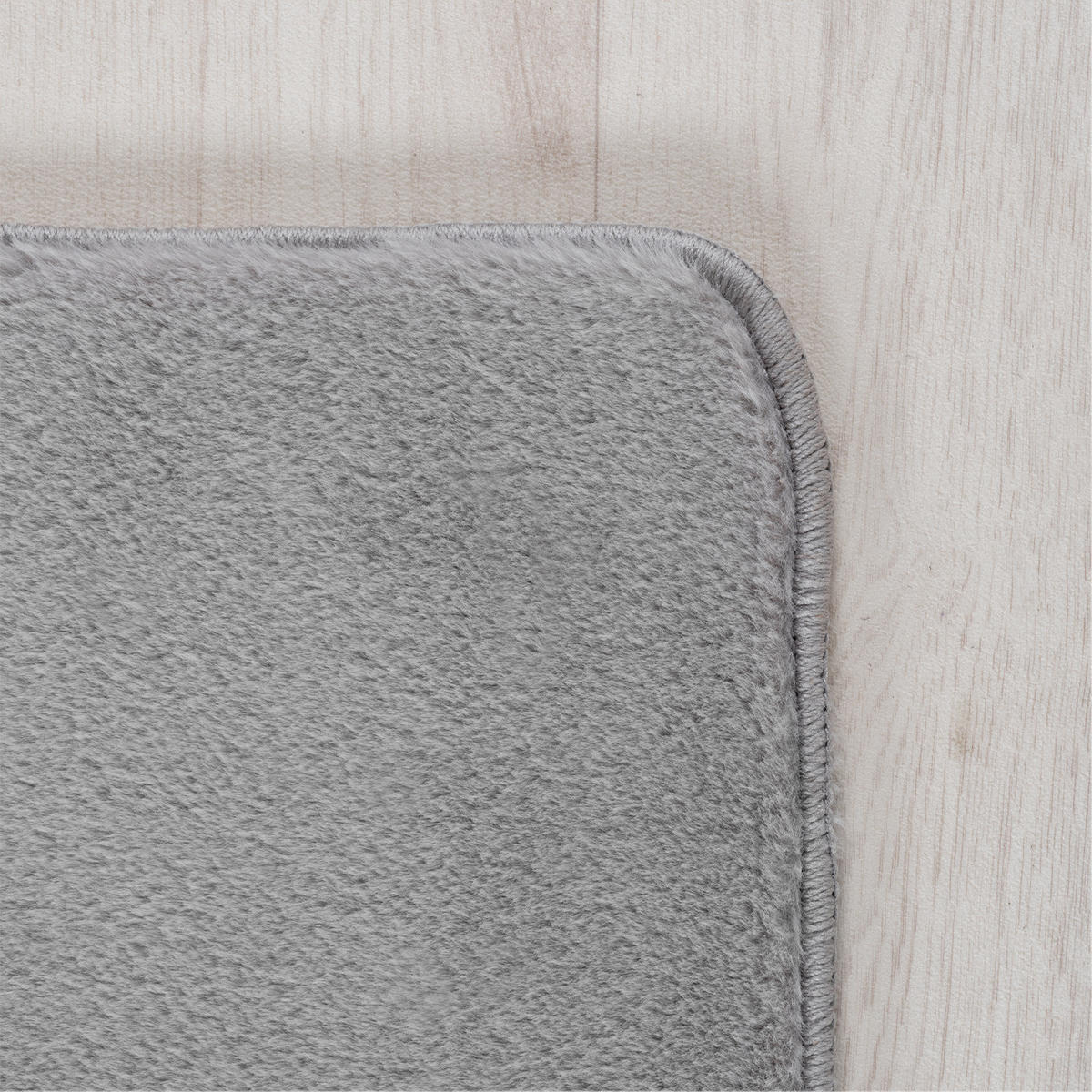 TEPPICH Kurzflor Unifarben Polyester Antirutsch Wohnzimmer Silber Läufer 80x150 - Silberfarben, Textil (80/150cm) - KADIMA DESIGN