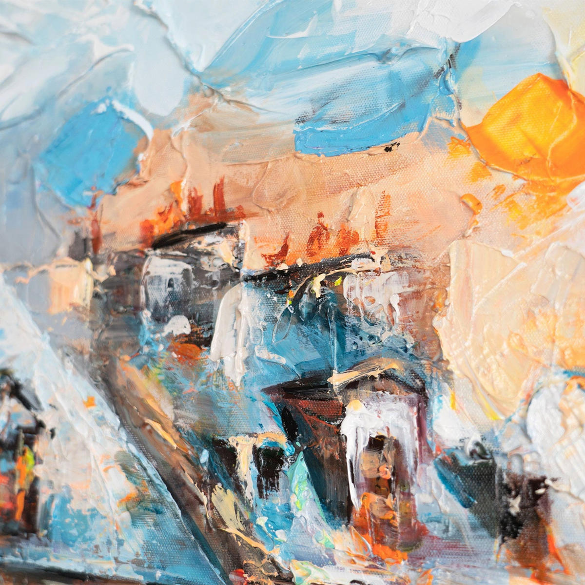 GEMÄLDE Die Gemütlichkeit von Paris Schattenfugenrahmen Weiß 140x70 cm - Weiß, Holz (140/70cm) - YS-art gallery