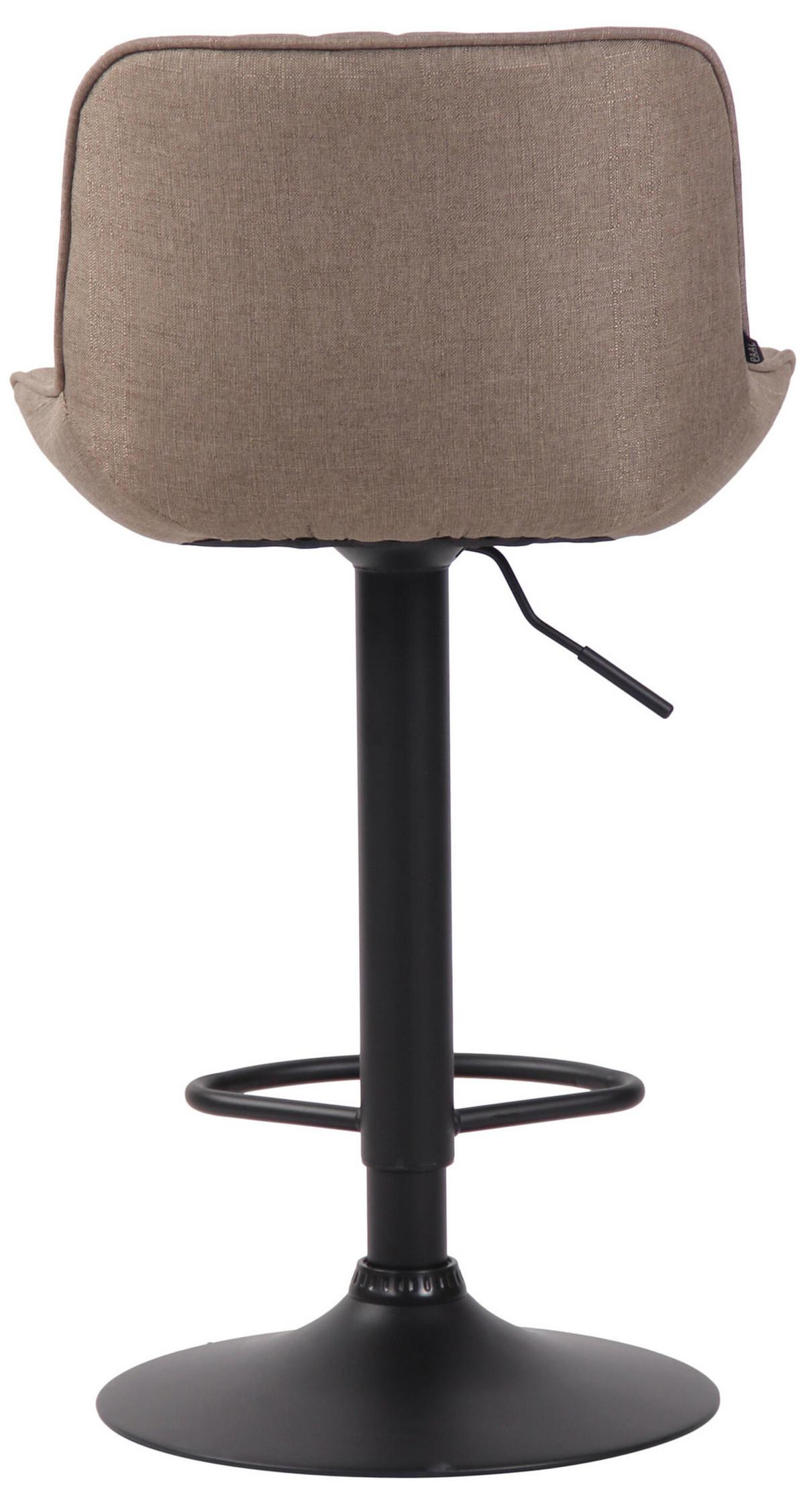 BARHOCKER Lento, Gestell schwarz, Stoff Taupe - Schwarz/Grau, Textil/Metall (50/100/50cm) - TPFLiving
