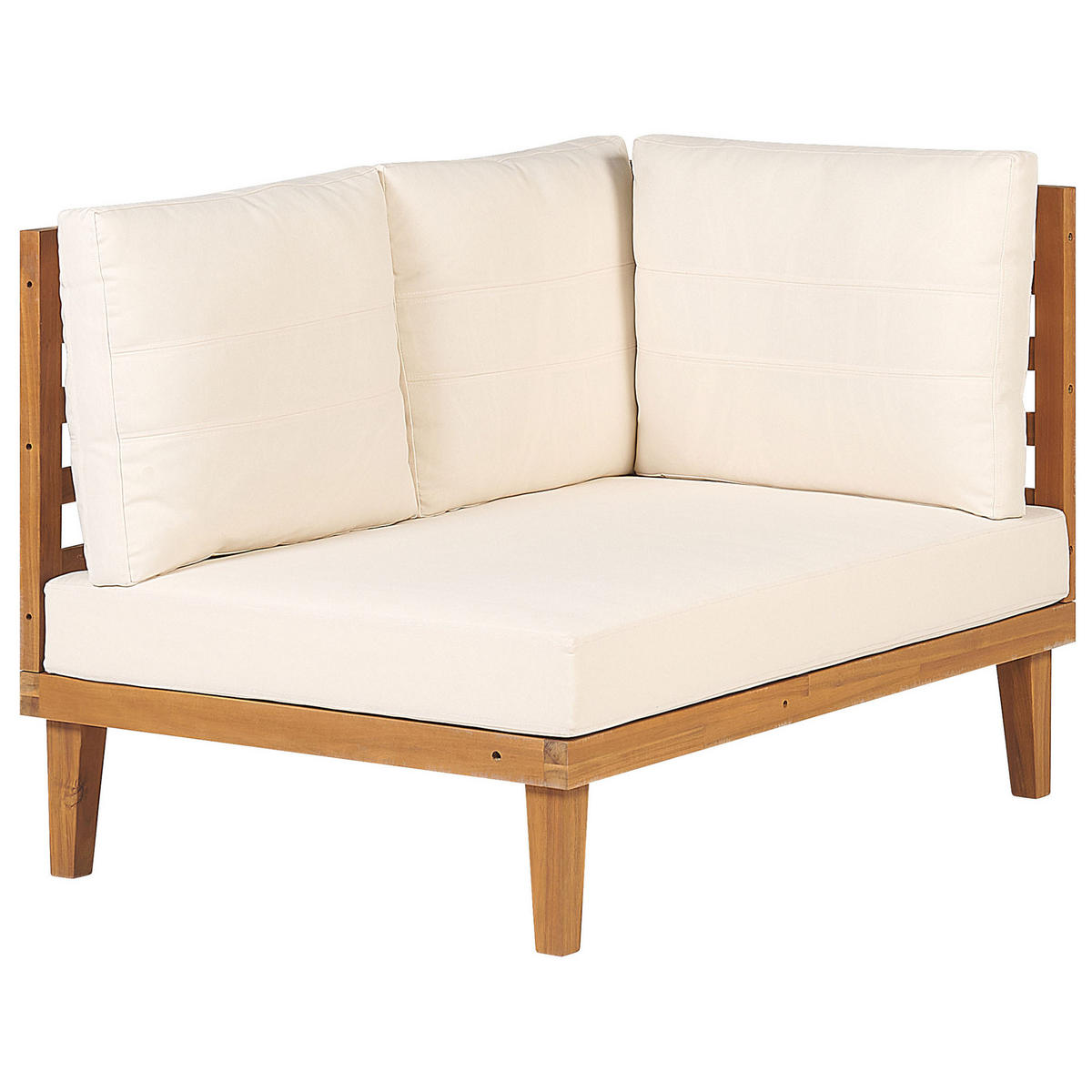 LOUNGE-SET 4-Sitzer Akazienholz Hellbraun Baratti - Hellbraun, Holz - Beliani