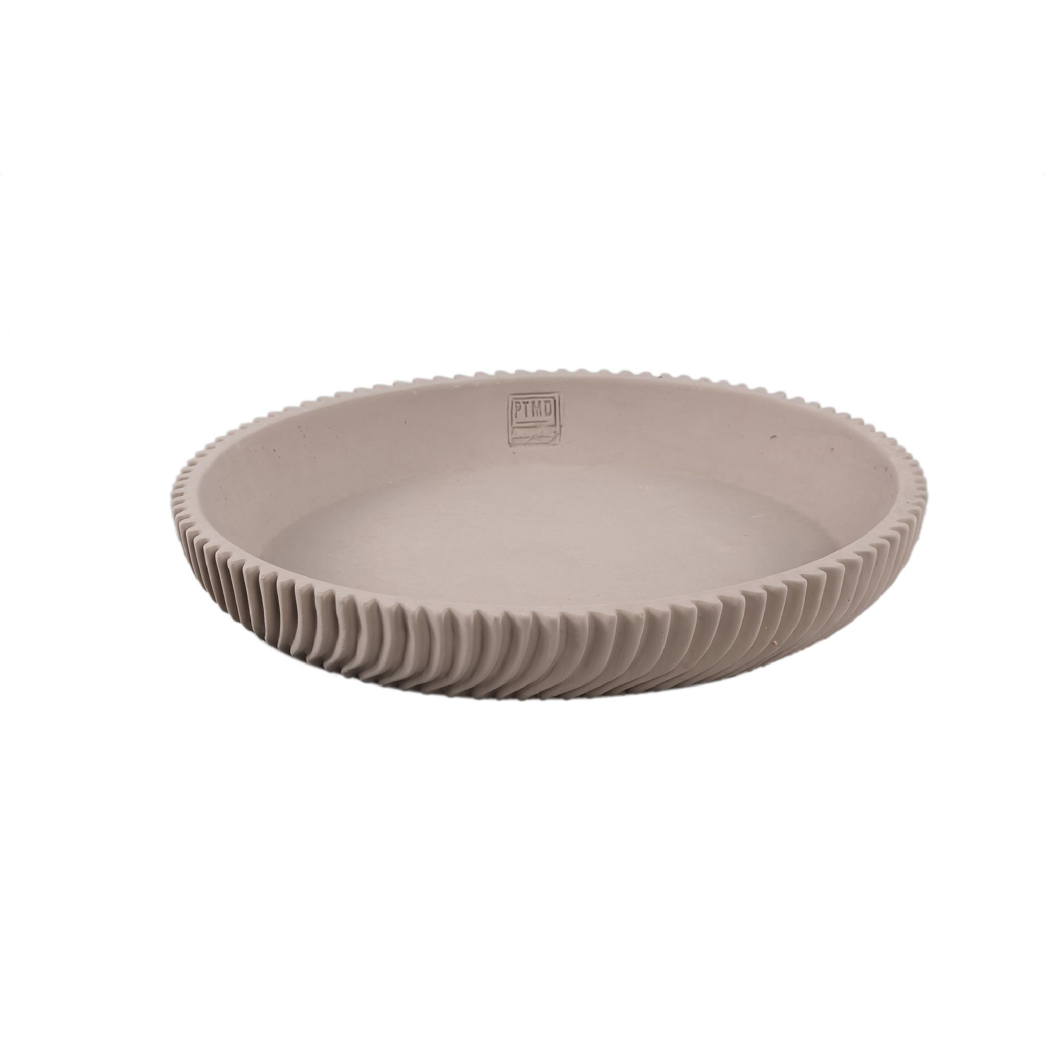 SCHALE Lianna Beige 40/40/6cm - Beige, Stein (6cm) - PTMD Collection
