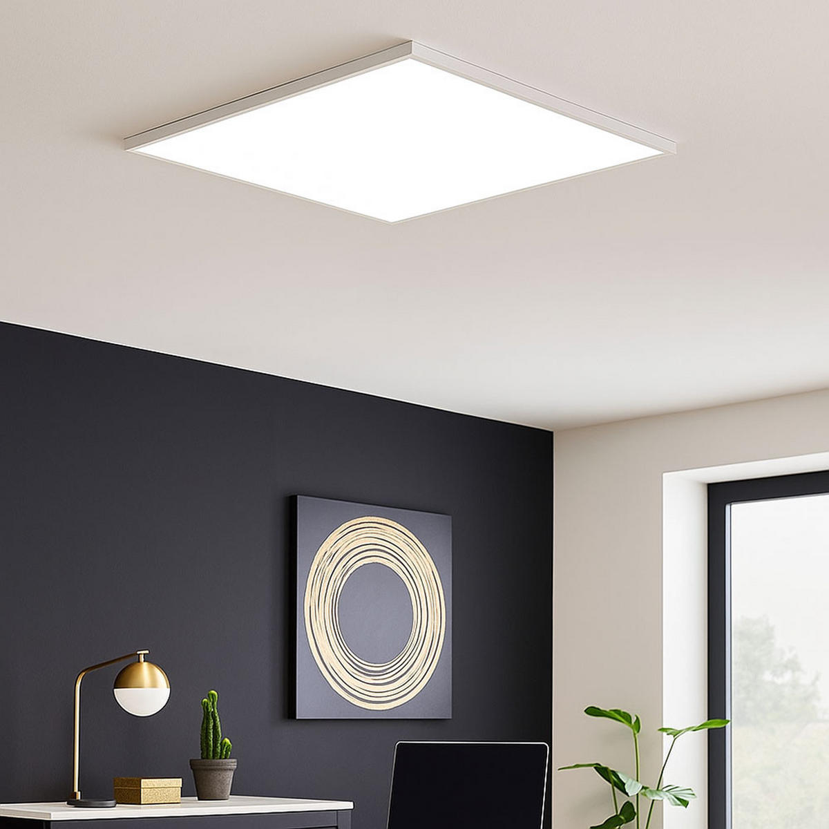 LED DECKENLEUCHTE Turcona Weiß - Weiß, Metall (59.5/59.5/6cm)