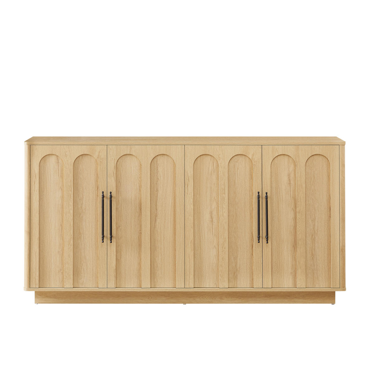 SIDEBOARD 160/40/80 cm Eiche aus MDF mit Soft-Close - Eichefarben, Holzwerkstoff (160/80/40cm) - OKWISH