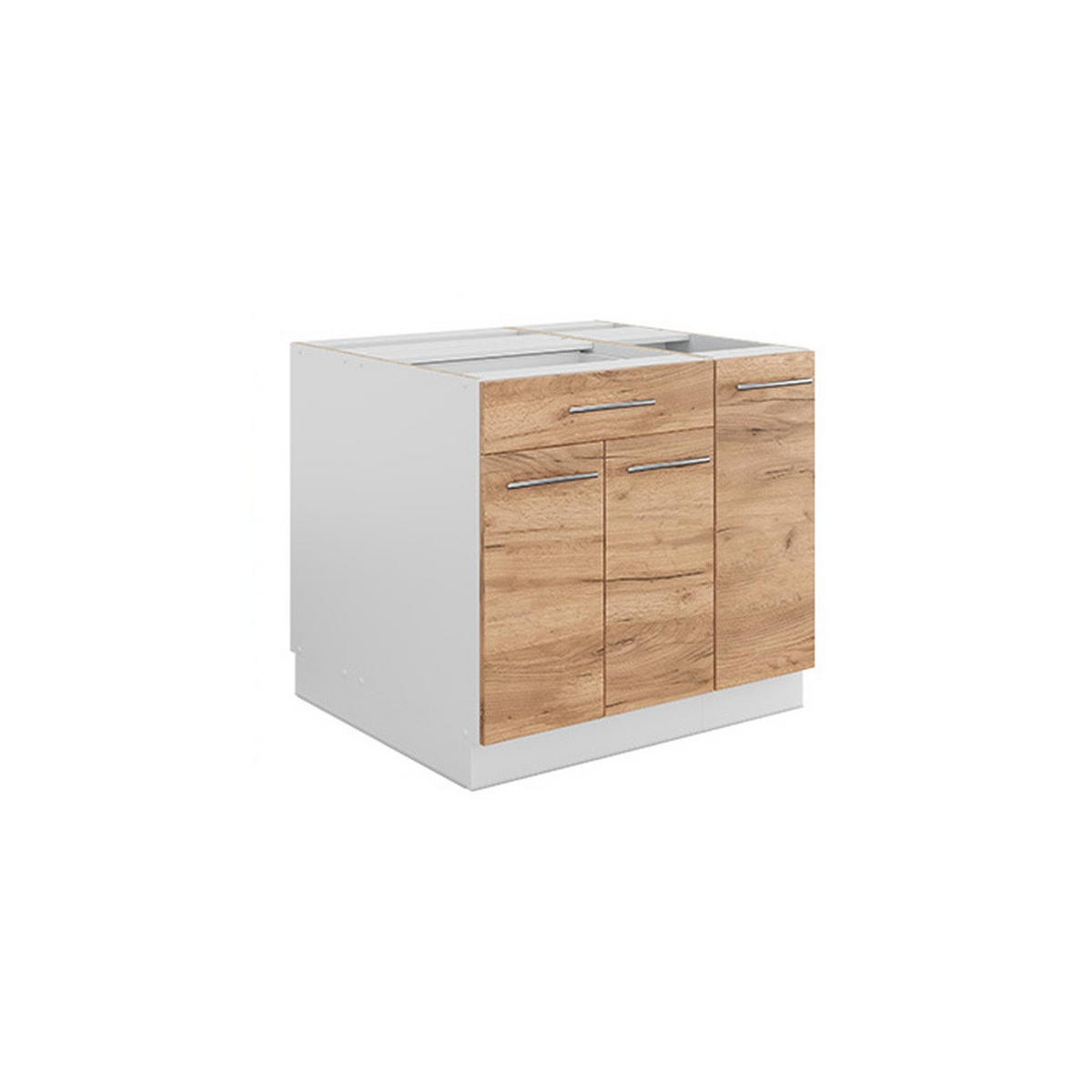 INSULA DE BUCĂTĂRIE Fame-Line Stejar Goldkraft/alb 90 cm cu sertar, fara blat - alb/culoare lemn stejar, compozit lemnos (90/82/81.6cm) - Vicco