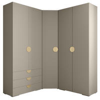GARDEROBEN-SET 236,7/181,7/47 - Kaschmir/Goldfarben, Holz/Kunststoff (181.7/236.7/47cm) - Abiks Möbel