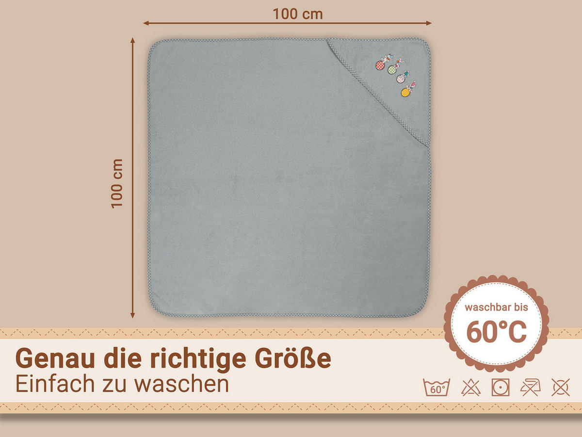 HANDTÜCHER, 100x100 cm, 100% Baumwolle, Grau - Grau, Textil (100/100cm) - Zollner