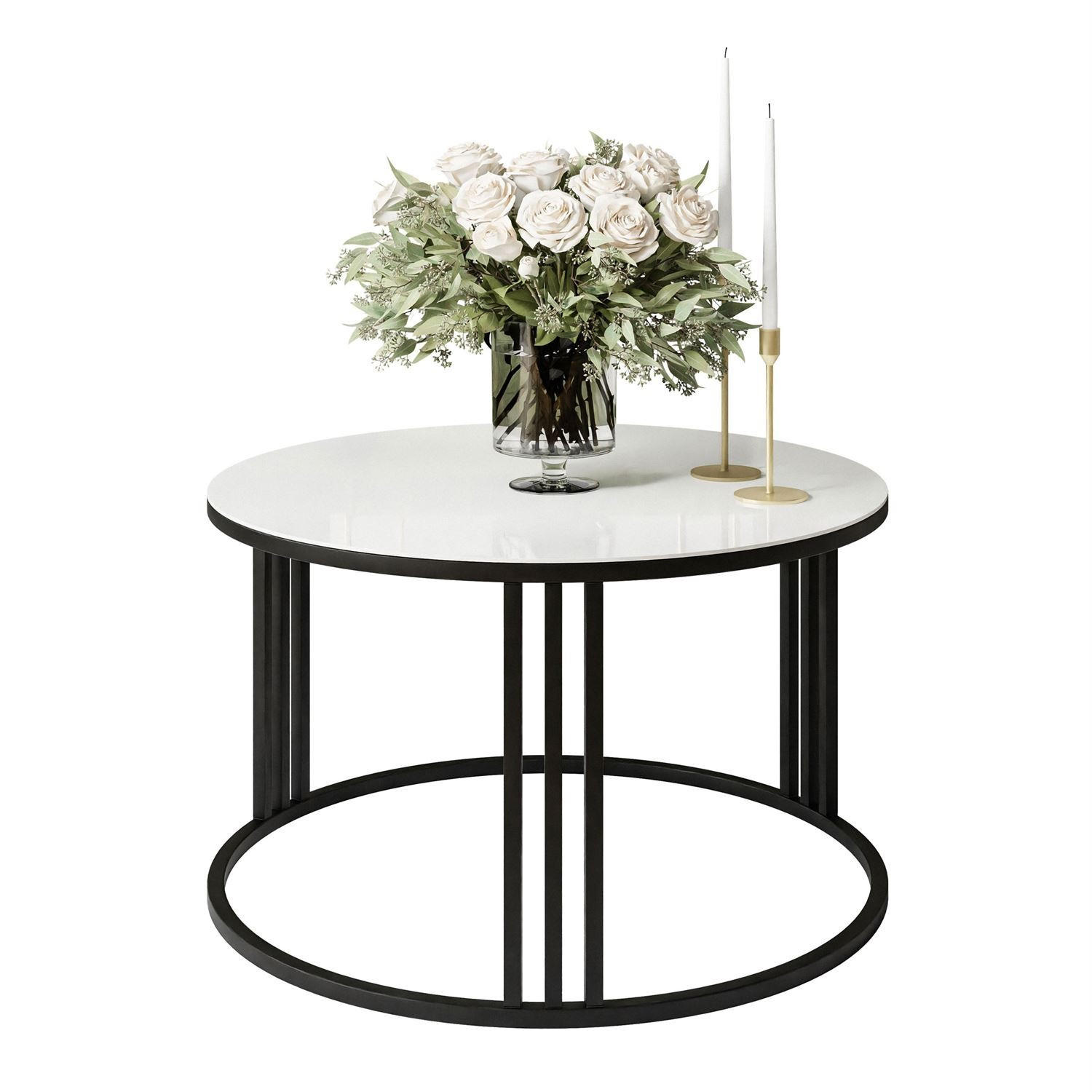 COUCHTISCH LORI GLASS - Schwarz, Glas (70/70/47cm) - Lookway