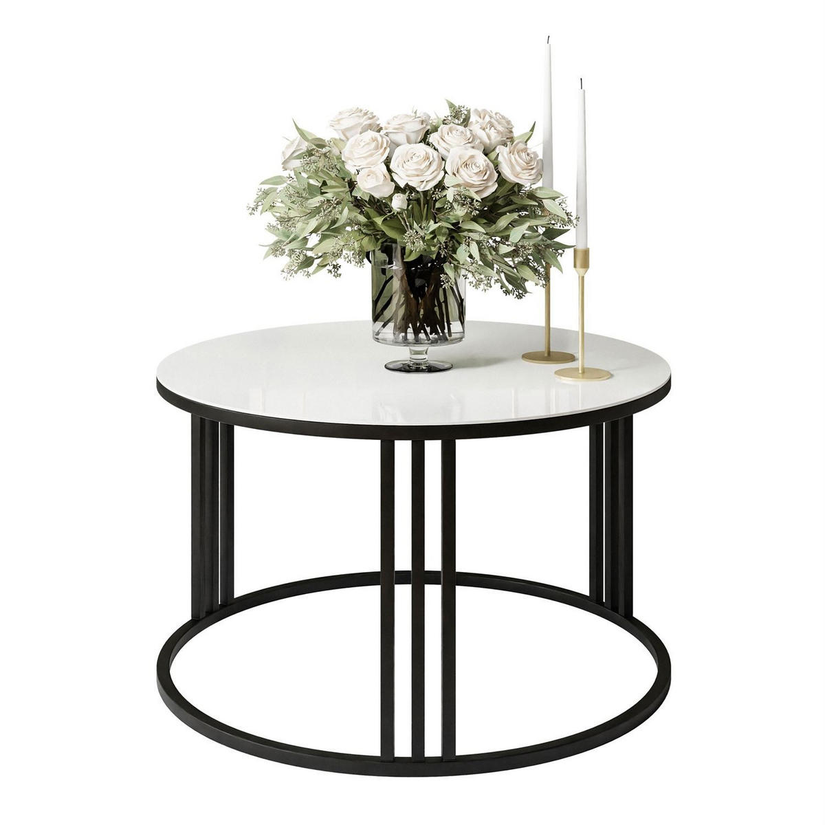 COUCHTISCH LORI GLASS - Schwarz, Glas (70/70/47cm) - Lookway