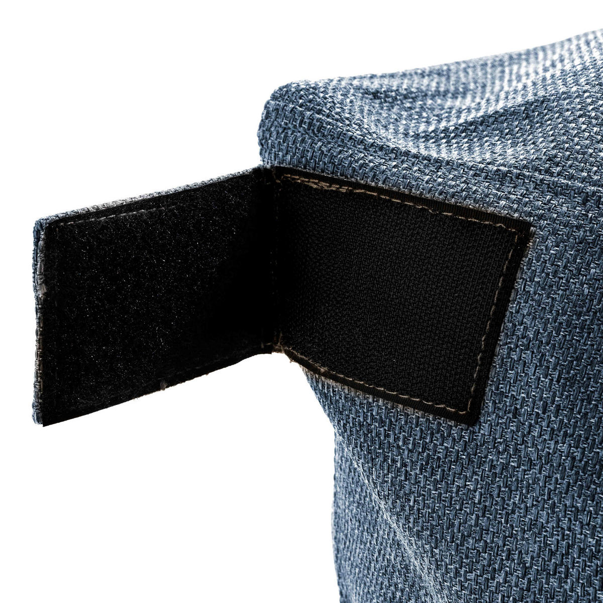CHAISELONGUE, Pazifikblau - Blau, Textil (85/65/160cm) - Oviala
