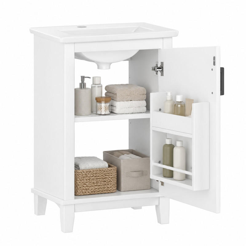 Beauniv Badezimmerschrank Weiß 34x83x51 cm