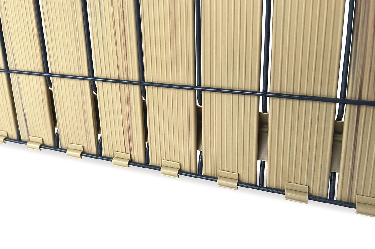 PVC-SICHTSCHUTZLAMELLEN-STEIF-SET Cinto beige 4m H.120cm - Mit clips und Endprofil - Beige, Kunststoff (400/123cm) - Casanoov