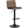 BARHOCKER Fani, Gestell schwarz, Samt Braun - Schwarz/Braun, Textil/Metall (40/85/40cm) - TPFLiving