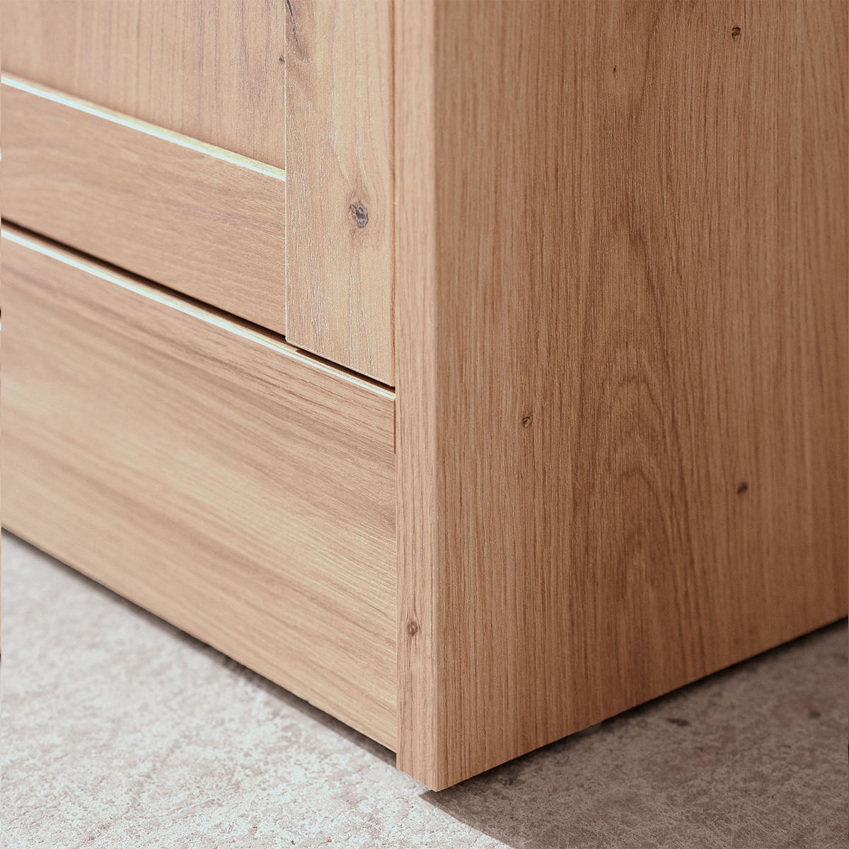 VITRINE in Eiche Artisan - Braun, Holz (80/200/45cm) - Homestyle4u