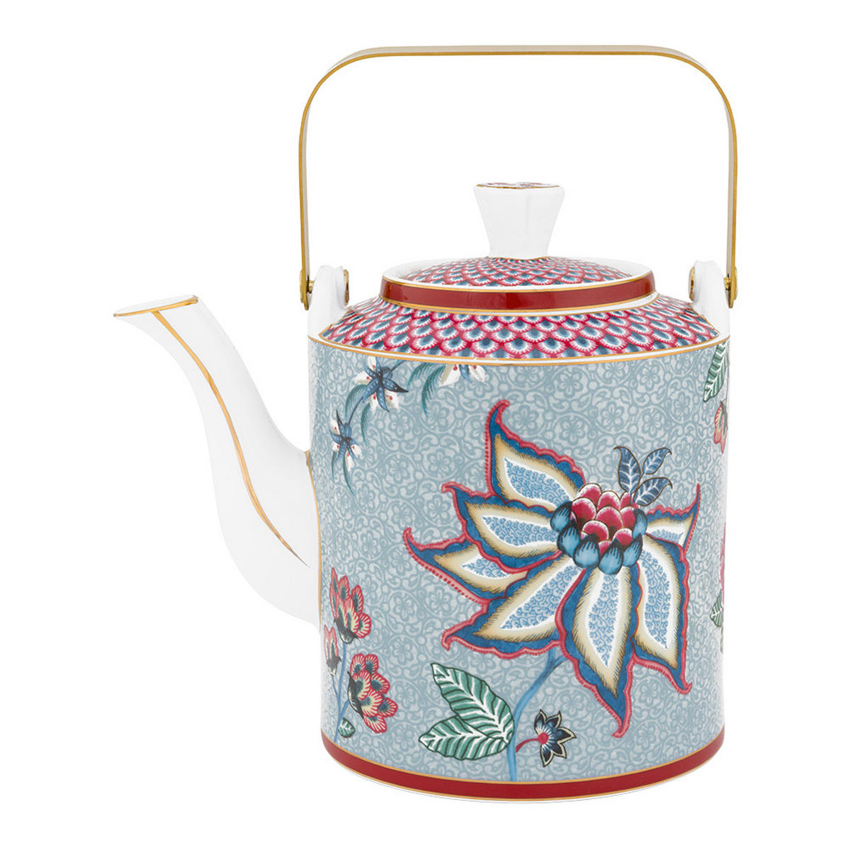 TEEKANNE Geschenkset oriental blumenfestival blau 1 L - Blau, Keramik (12/20/17.5cm) - Pip Studio