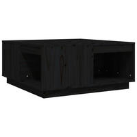 COUCHTISCH Schwarz 80x81x36,5 cm Massivholz Kiefer - Schwarz, Holz (80/81/36.5cm) - furnicato