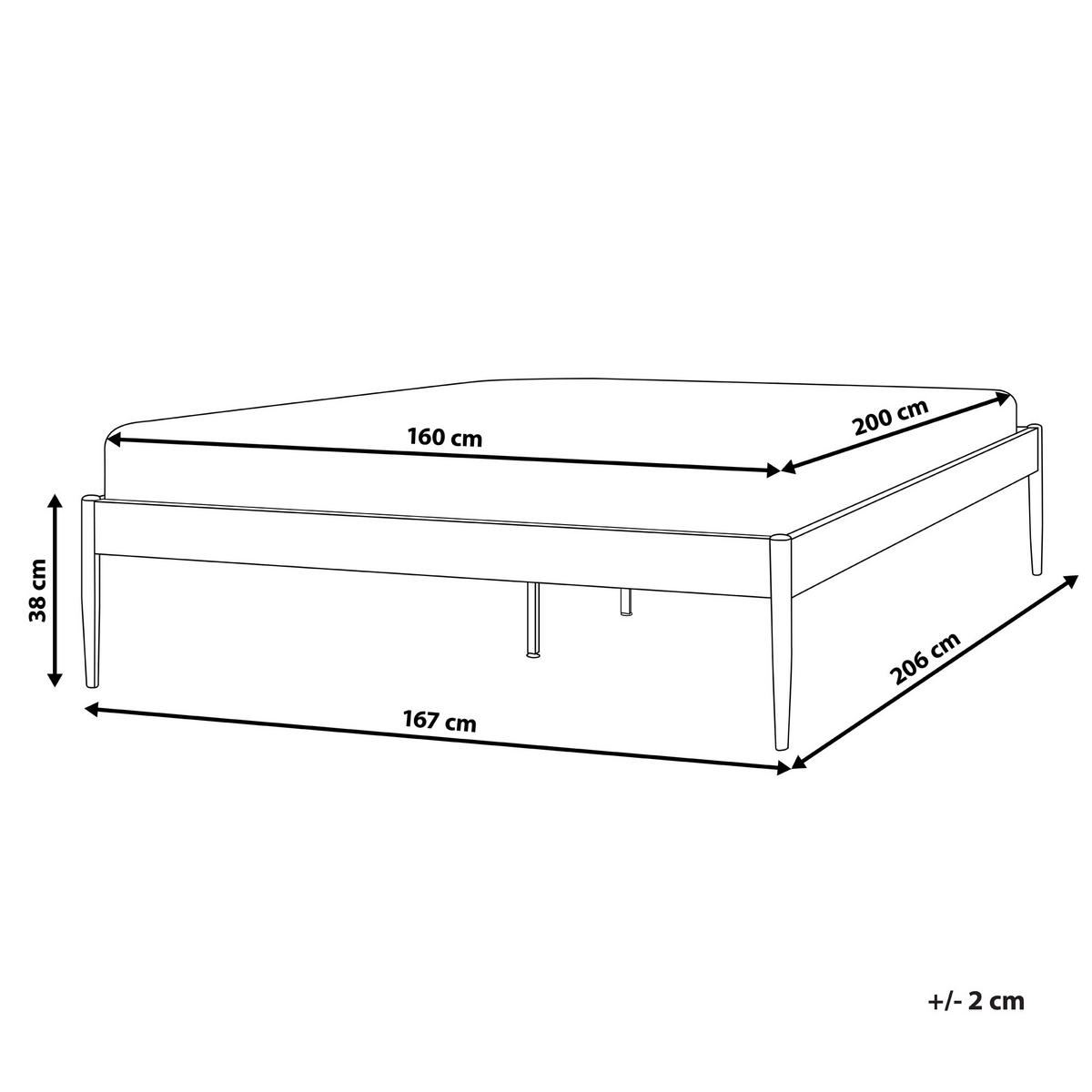 BETT mit Lattenrost 160x200 cm Schwarz Vaurs - Schwarz, Metall (160/200cm) - Beliani