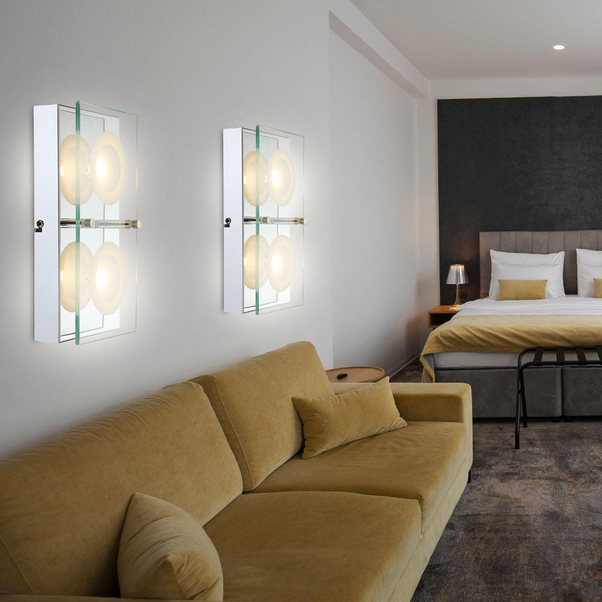 LED WANDLEUCHTE ODA Metall Klar - Klar, Glas (12.5/6.5/25cm)