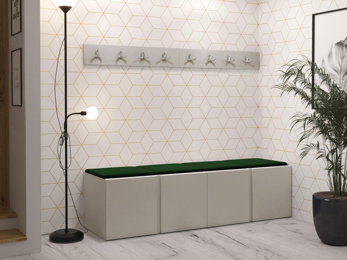 MOBILIER PENTRU HOL Orion VII - cașmir/verde, material plastic/compozit lemnos (168/42/46cm) - MIRJAN24
