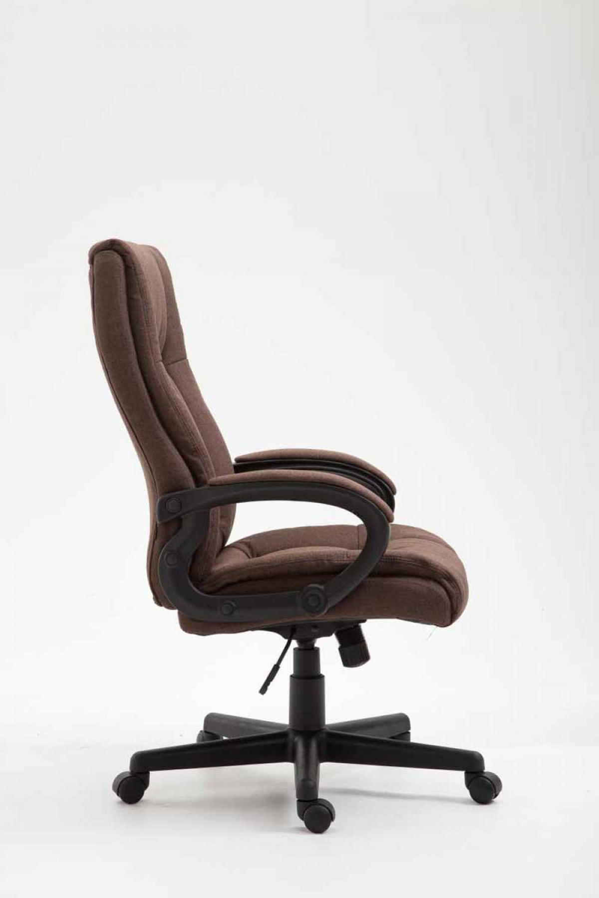 DREHSTUHL Stoff Braun - Schwarz/Braun, Kunststoff/Textil (66/106/70cm) - CLP