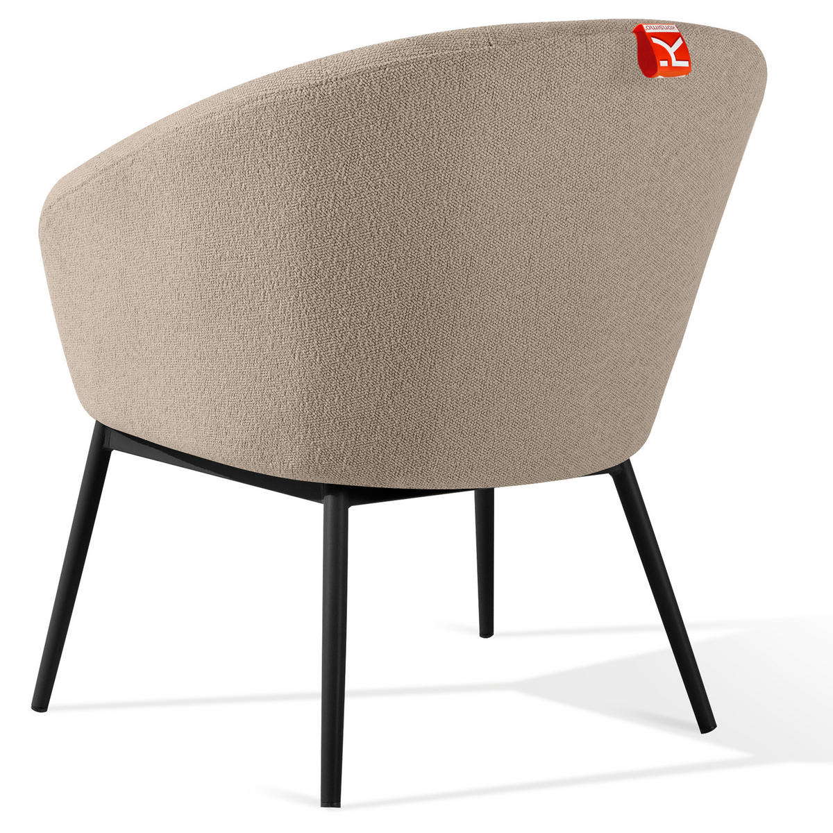 GARTENMÖBELSET SOLIS Gartenlounge-Set, hellbraun/schwarz - Hellbraun, Textil/Metall - KONSIMO®