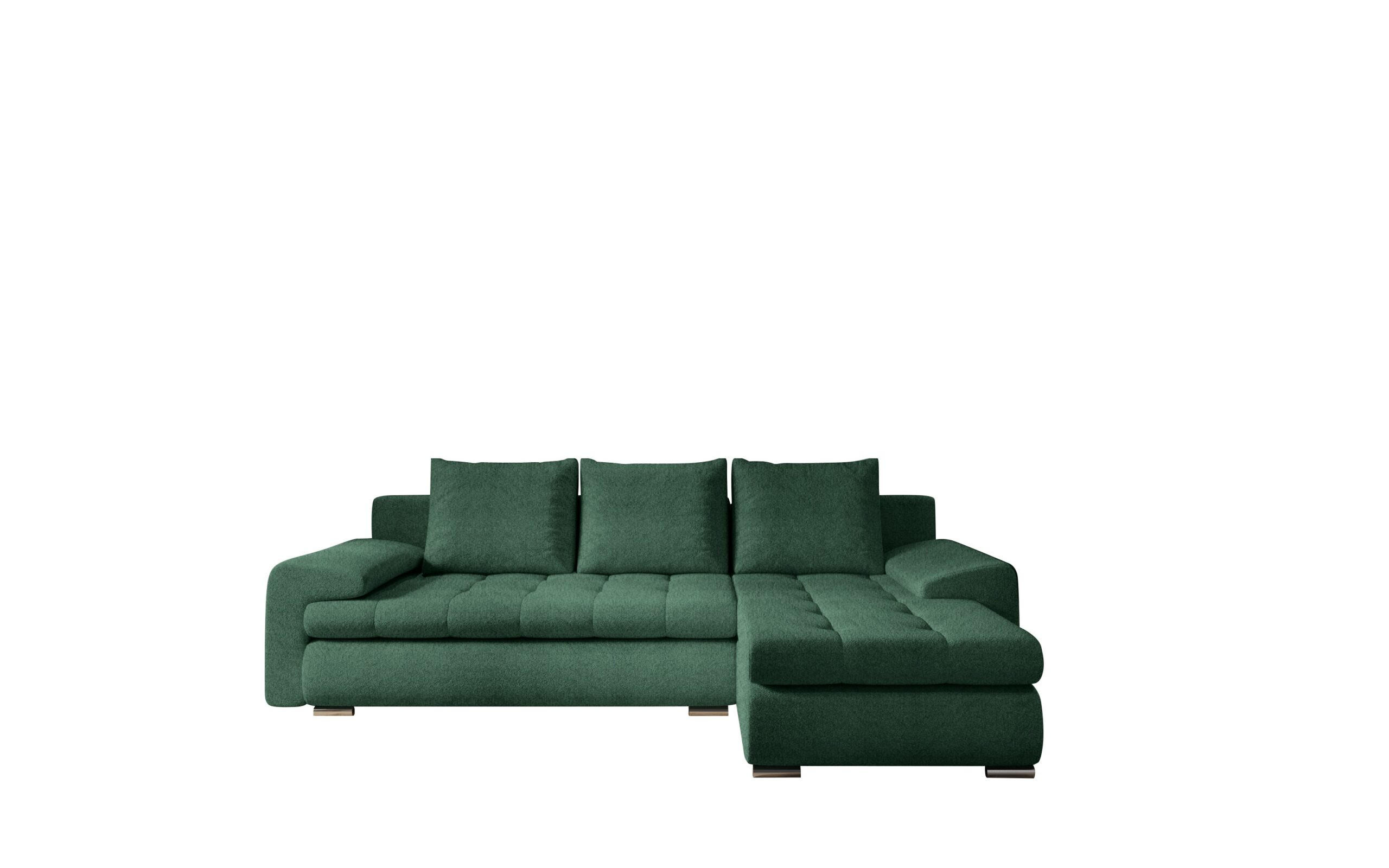 ECKSOFA TOMI Abriamo Dunkelgrün Rechts - Dunkelgrün, Holz (237/150cm) - Kaiser Möbel