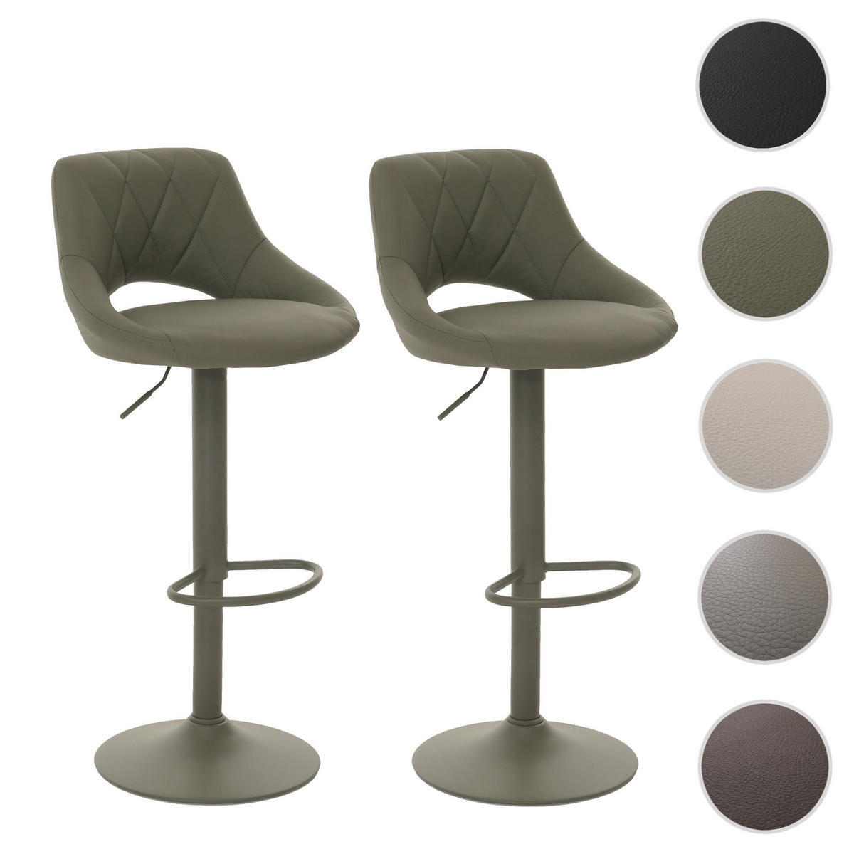 BARHOCKER Grün 2er-Set - Grün, Textil (47/107/44cm) - MCW