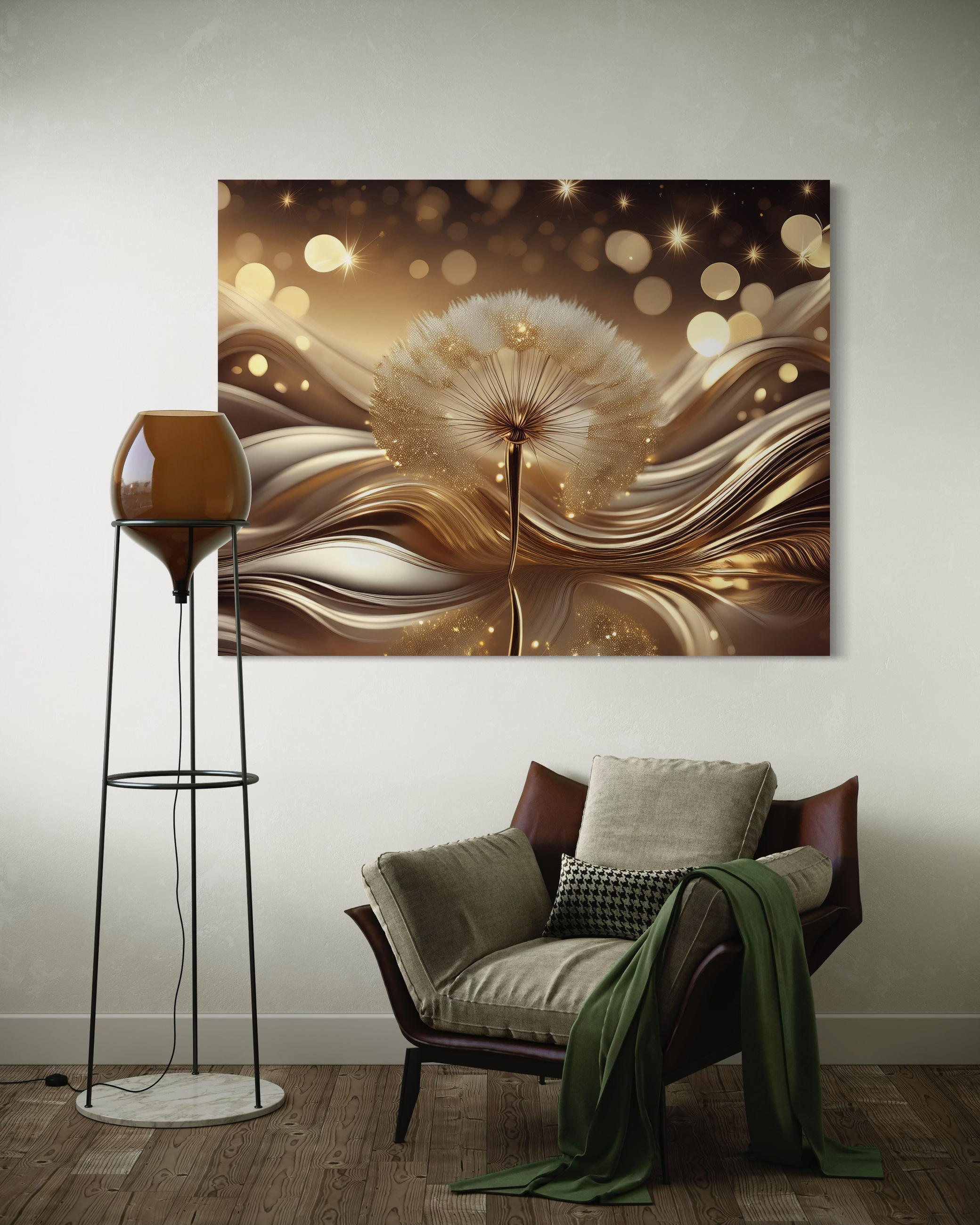 WANDBILD gold aufblasbar - Goldfarben, Textil (60/40cm) - Feeby