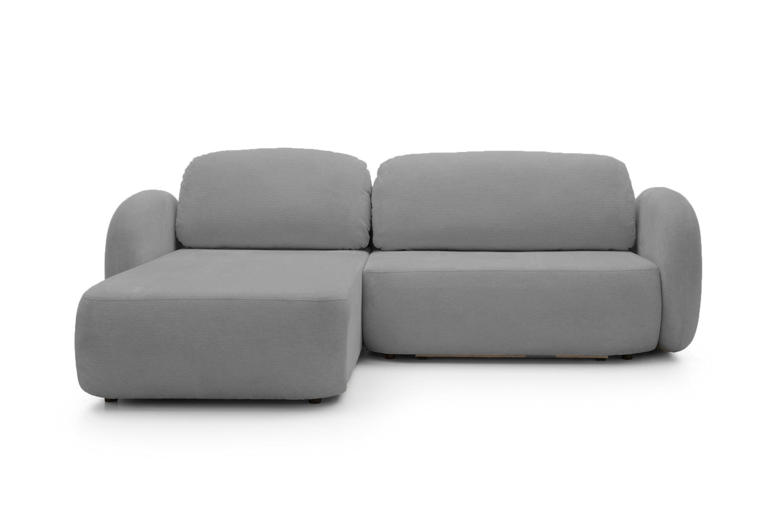 ECKSOFA OLIO L-Form Schlaffunktion mit Bettkasten, lose Rückenkissen, freistehend, LINKS 174x248 cm Dark grey - Dunkelgrau, Holz/Textil (174/248cm) - DomoHome