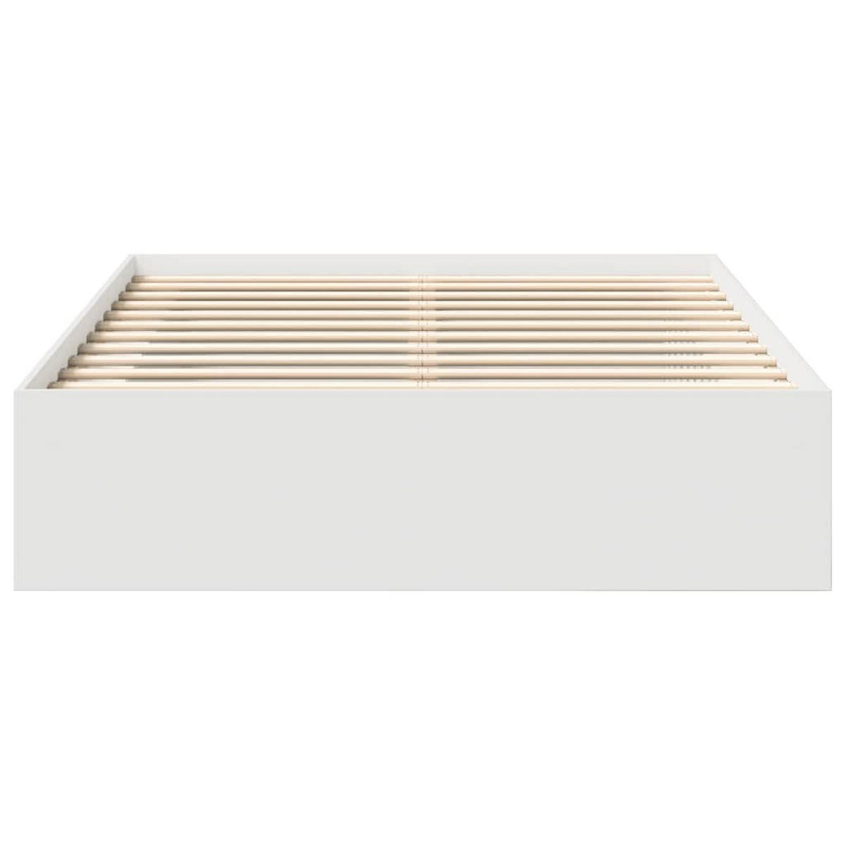 BETTGESTELL Weiss 120/200 Cm - Weiß, Holzwerkstoff (120/200cm) - vidaXL