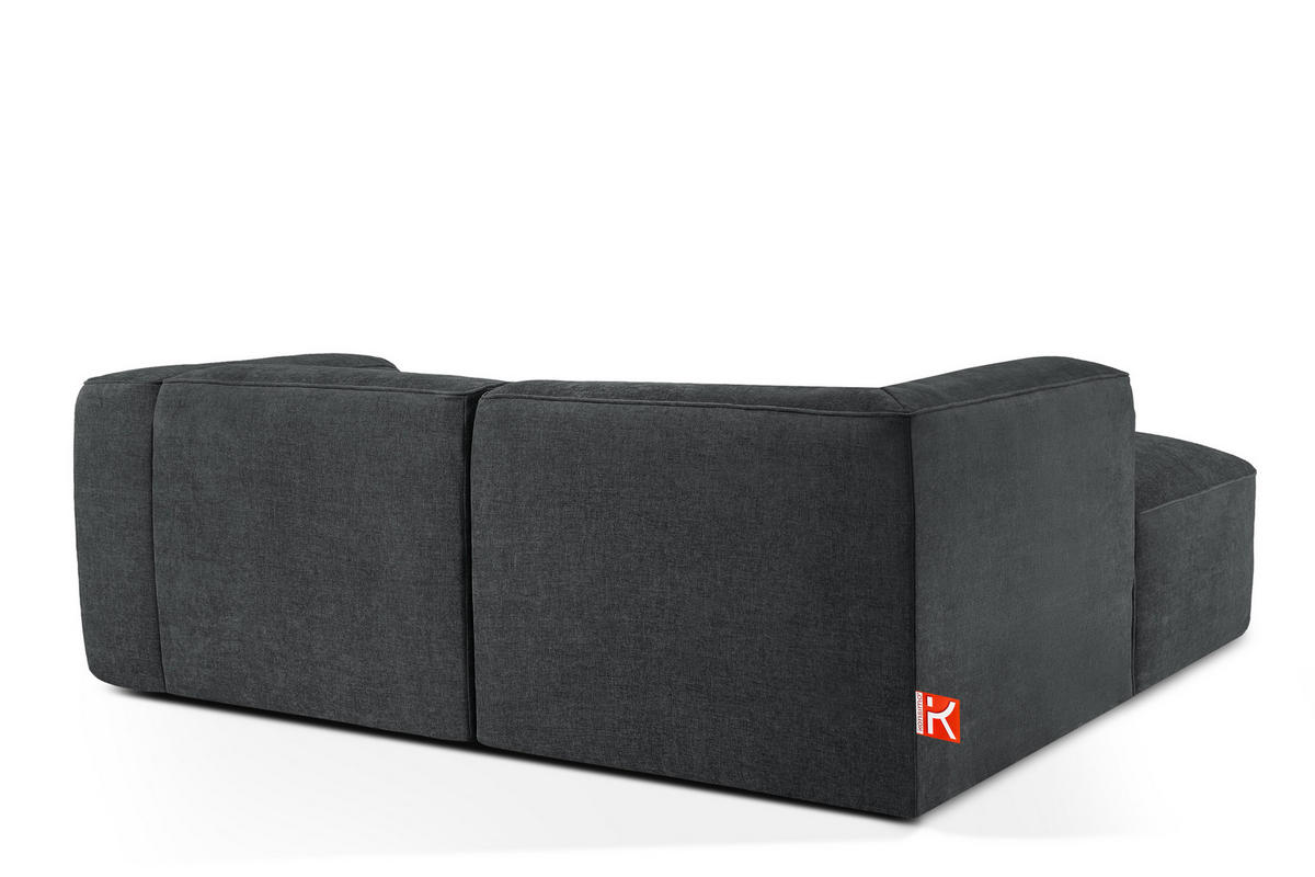 ECKSOFA LINKS FUBBO, Anthrazit - Anthrazit, Holz/Holzwerkstoff (225/176cm) - KONSIMO®