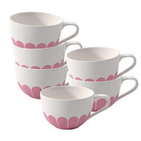 CAPPUCCINOTASSEN Fleur Couleur Cassis 300 ml 6er Set - Pink, Keramik (0.3L) - Villeroy & Boch