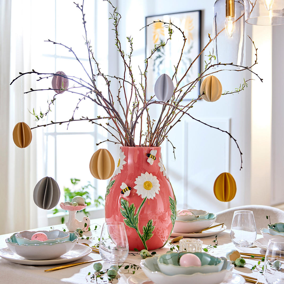 VASE Spring - Rot, Keramik (33cm) - Butlers