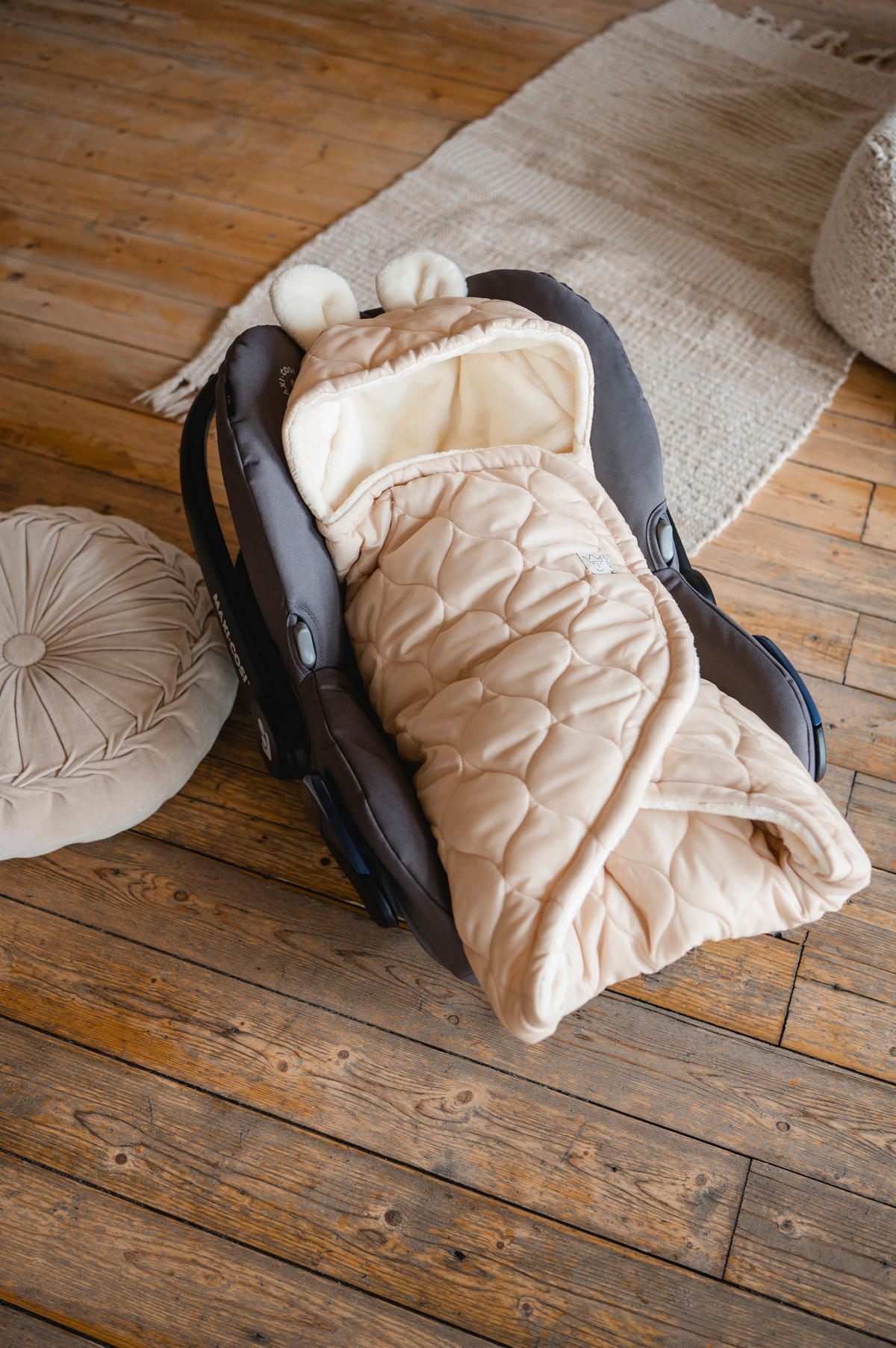 BABYSCHALENWRAP Recy Small, sand/cream - Beige, Textil (32/7/77cm) - Kaiserbaby