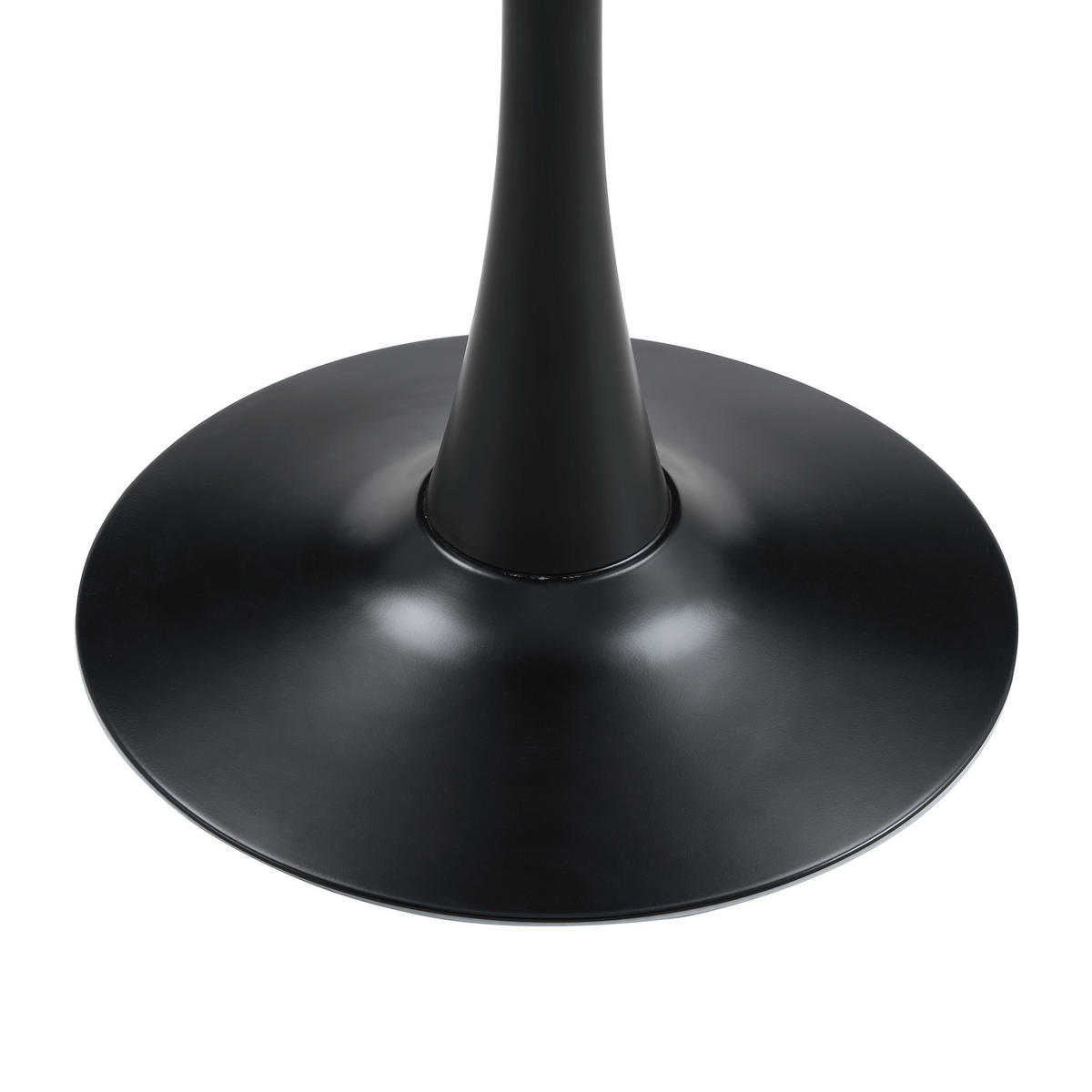 ESSTISCH kleiner runder 60/60/72 cm Schwarz mit schwarzen Metallbeinen - Schwarz, Holz (60/60/72cm) - Oxeza