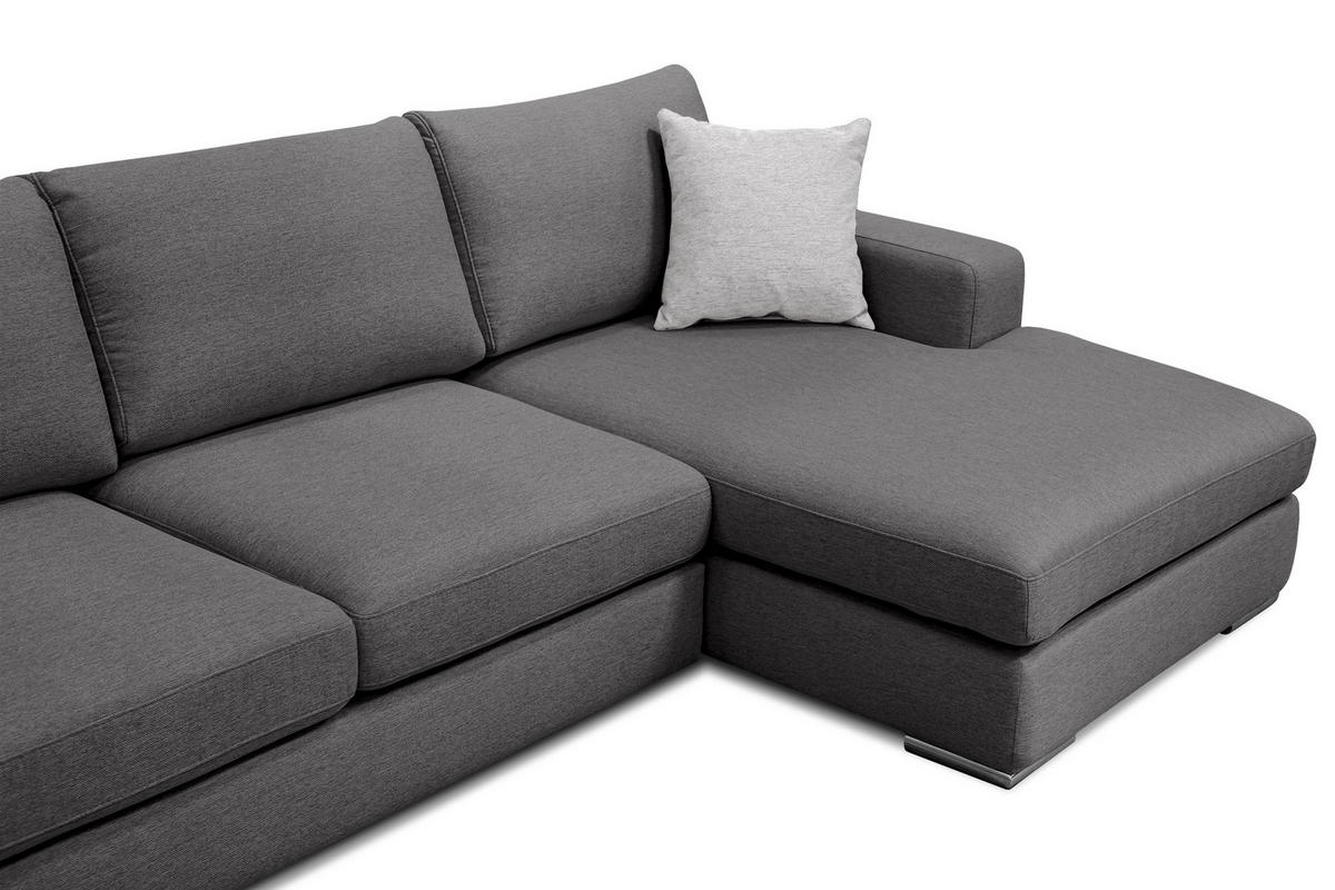 ECKSOFA OTTO 4-Sitzer, dunkelgrau - Dunkelgrau, Holzwerkstoff/Textil (279/159cm) - Courtois Laville