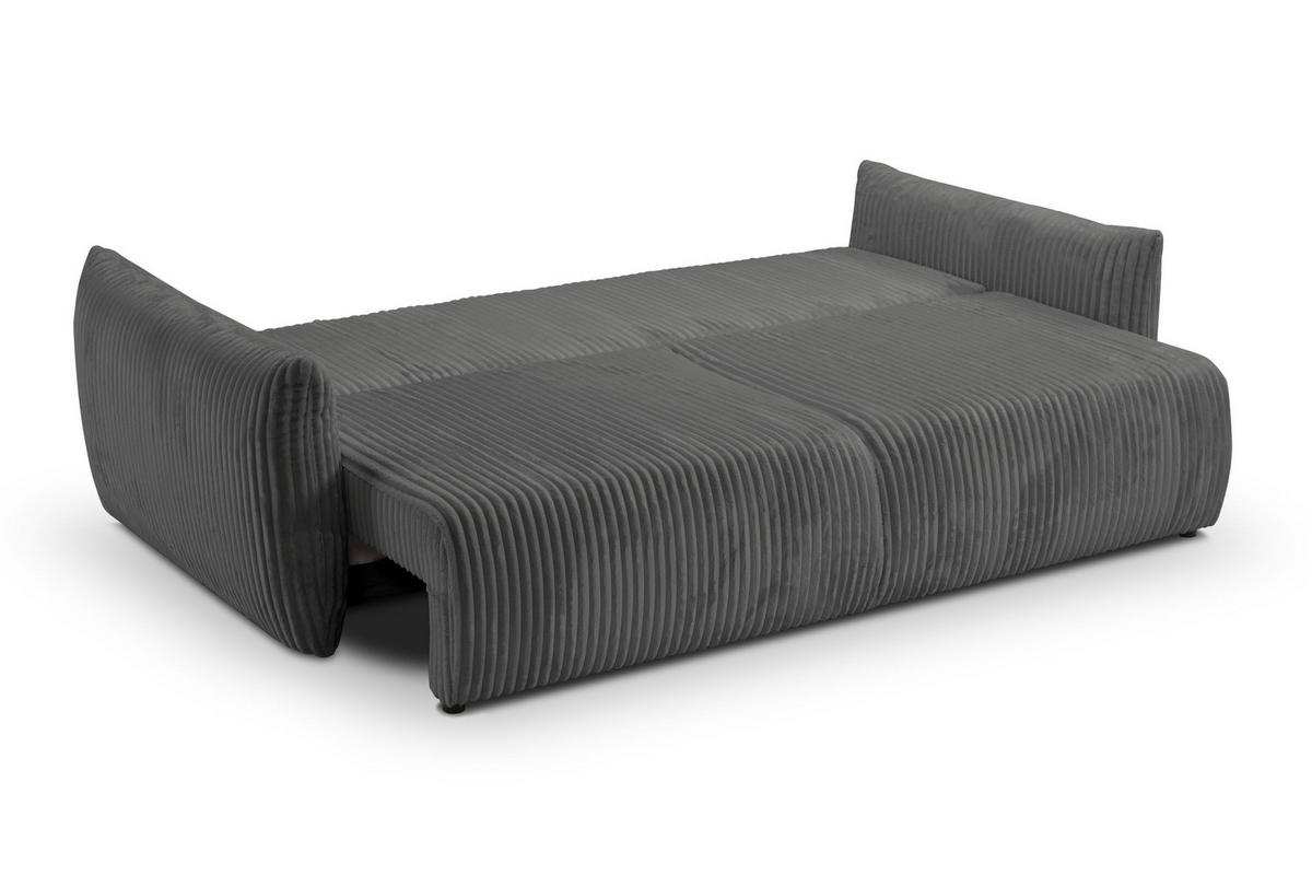 SOFA Hallora - Dunkelasche (Tilia 85) - Dunkelgrau, Holzwerkstoff (240/88/108cm) - Möblo